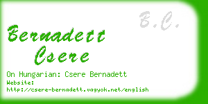 bernadett csere business card